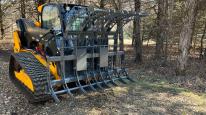 "BIG MOUTH" 327 Grapple Rake 72"- Double Grapples / Skid Steer Brackets