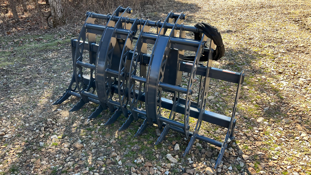 "BIG MOUTH" 327 Grapple Rake 72" Double Grapples / John Deere Brackets