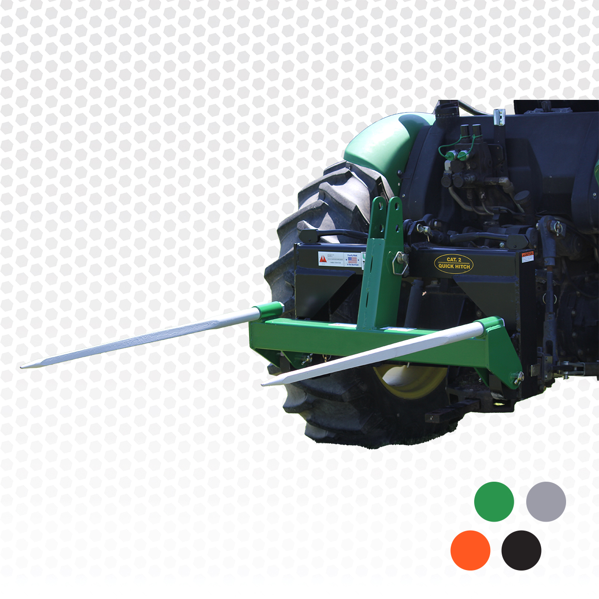 3-Point Quick Hitch Double Hay Spear